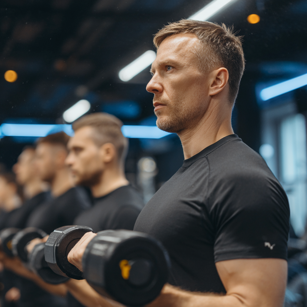 Чоловіки тренуються в спортзалі